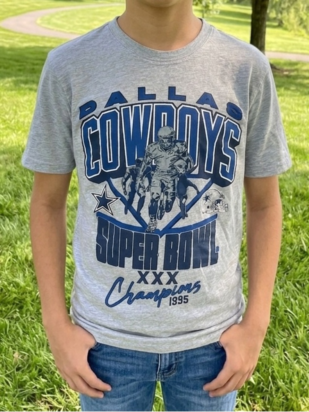 Kids Dallas Cowboys Gray Graphic Tee